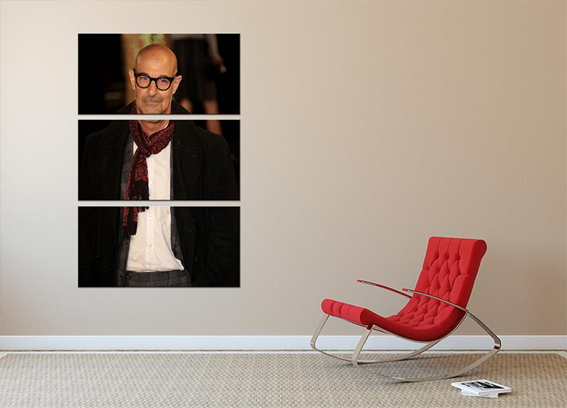 Stanley Tucci 3 Split Panel Canvas Print featuring three cohesive and captivating designs, perfect for enhancing home decor.