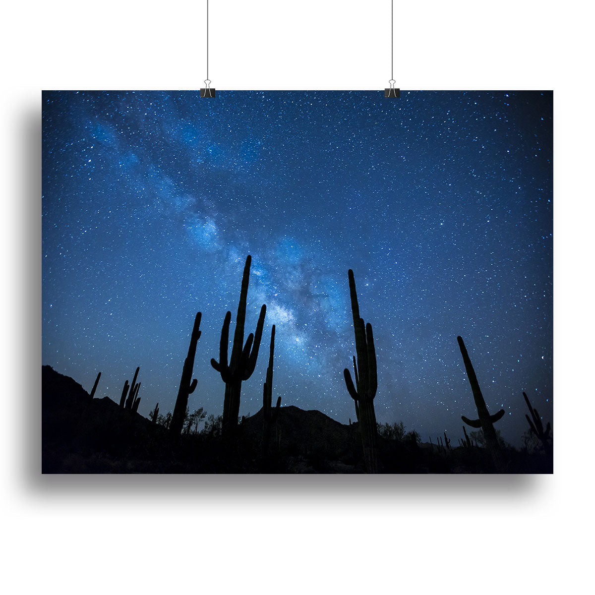 Star Night Captus Canvas Print featuring a beautiful starry night scene, perfect for home decor.