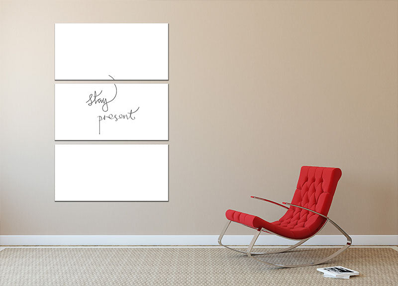 A stunning 3-panel canvas print featuring modern art, enhancing the decor of a living space.