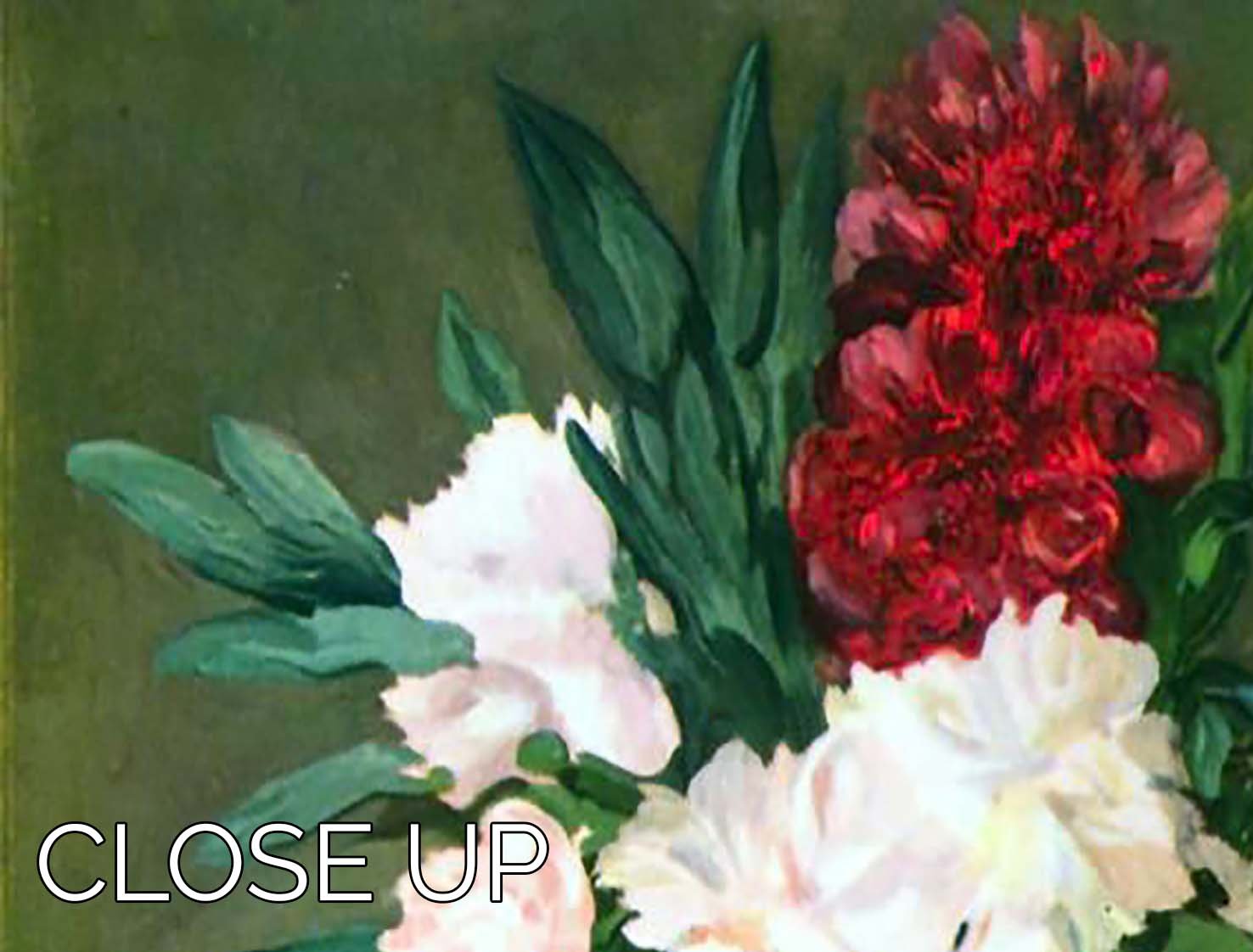 Three-panel canvas print featuring a still life vase with peonies by Manet, showcasing vibrant colors and intricate details.