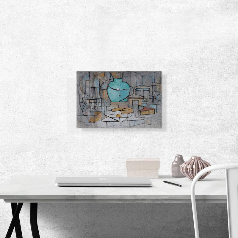 A beautiful canvas print of 'Still Life with Gingerpot II 1911', featuring a ginger pot surrounded by colorful fruits and flowers.