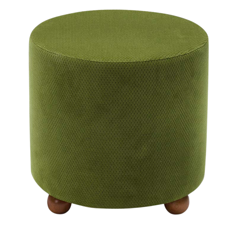 Stylish green Stool HAMBURG with natural beech wood legs, perfect for home or office use.