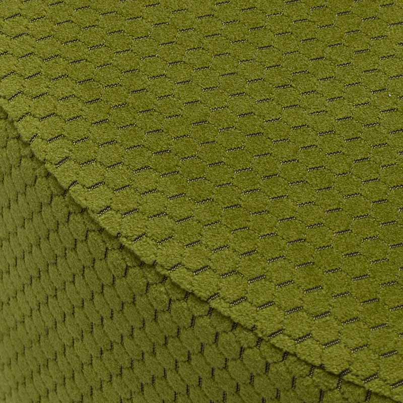 Stylish green Stool HAMBURG with natural beech wood legs, perfect for home or office use.