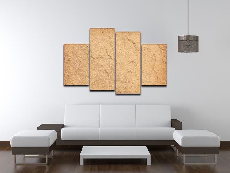 A stunning 4-panel canvas artwork featuring a stone background, creating a cohesive and dynamic visual effect.