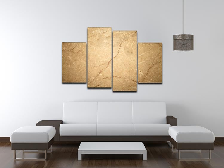 A stunning 4-panel canvas artwork featuring a stone background, creating a cohesive and dynamic visual effect.
