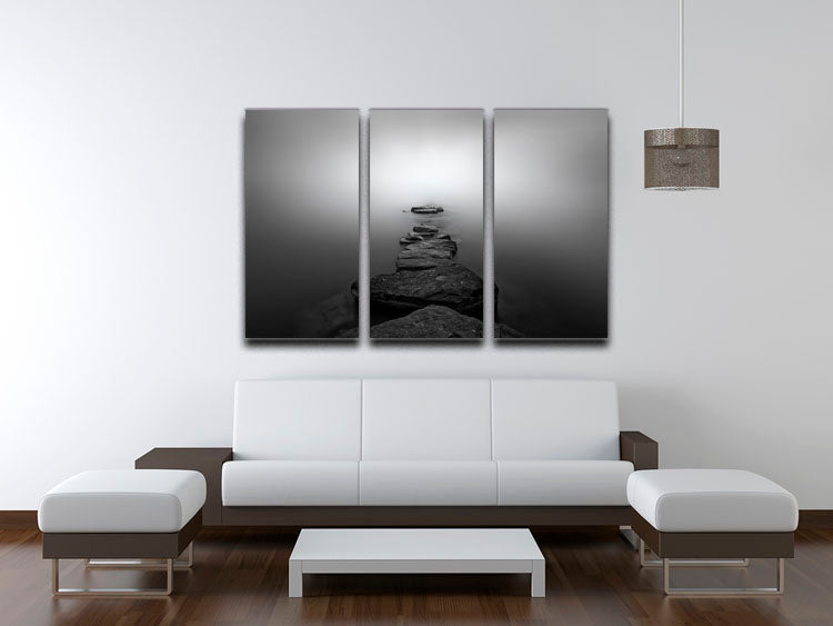 Stones II 3 Split Panel Canvas Print showcasing a captivating design with three high-quality canvases.