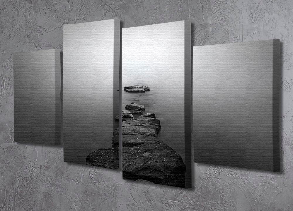 Stones II 4 Split Panel Canvas artwork featuring four equal sections, showcasing a cohesive and dynamic design.