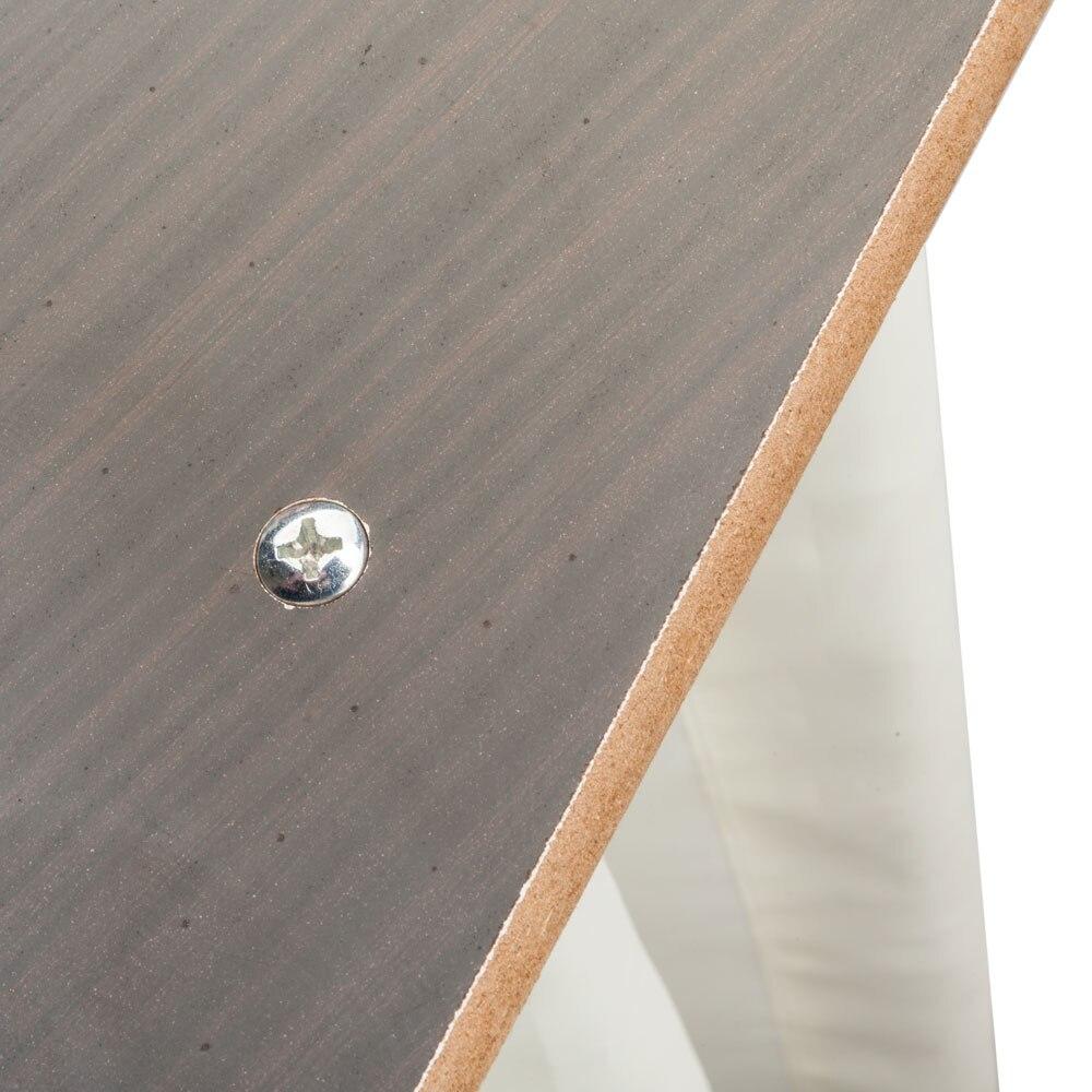 Dark brown MDF storage rack with white fabric cover, designed for books and magazines, featuring multiple layers for organization.