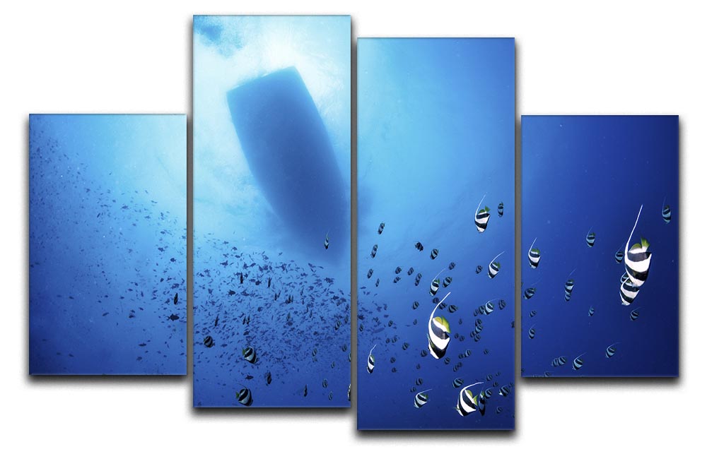 Storm 4 Split Panel Canvas artwork featuring four equal sections, creating a cohesive and dynamic visual effect.