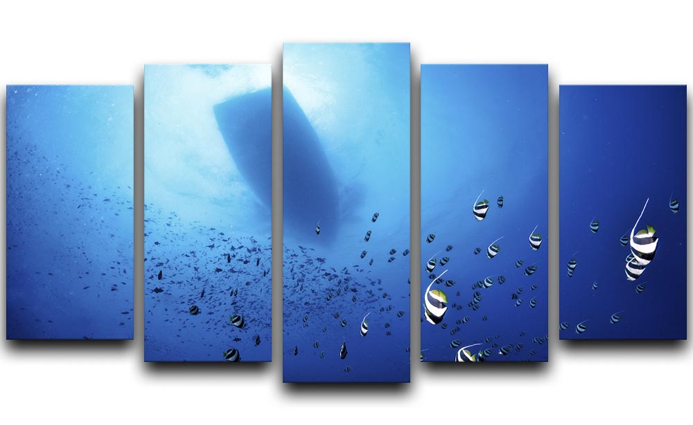 Storm 5 Split Panel Canvas artwork featuring five panels with a cohesive design, adding depth and dimension to any space.