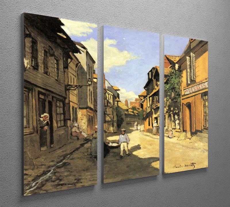 Street of Bavolle 2 by Monet split panel canvas print featuring vibrant colors and intricate details, perfect for home decor.