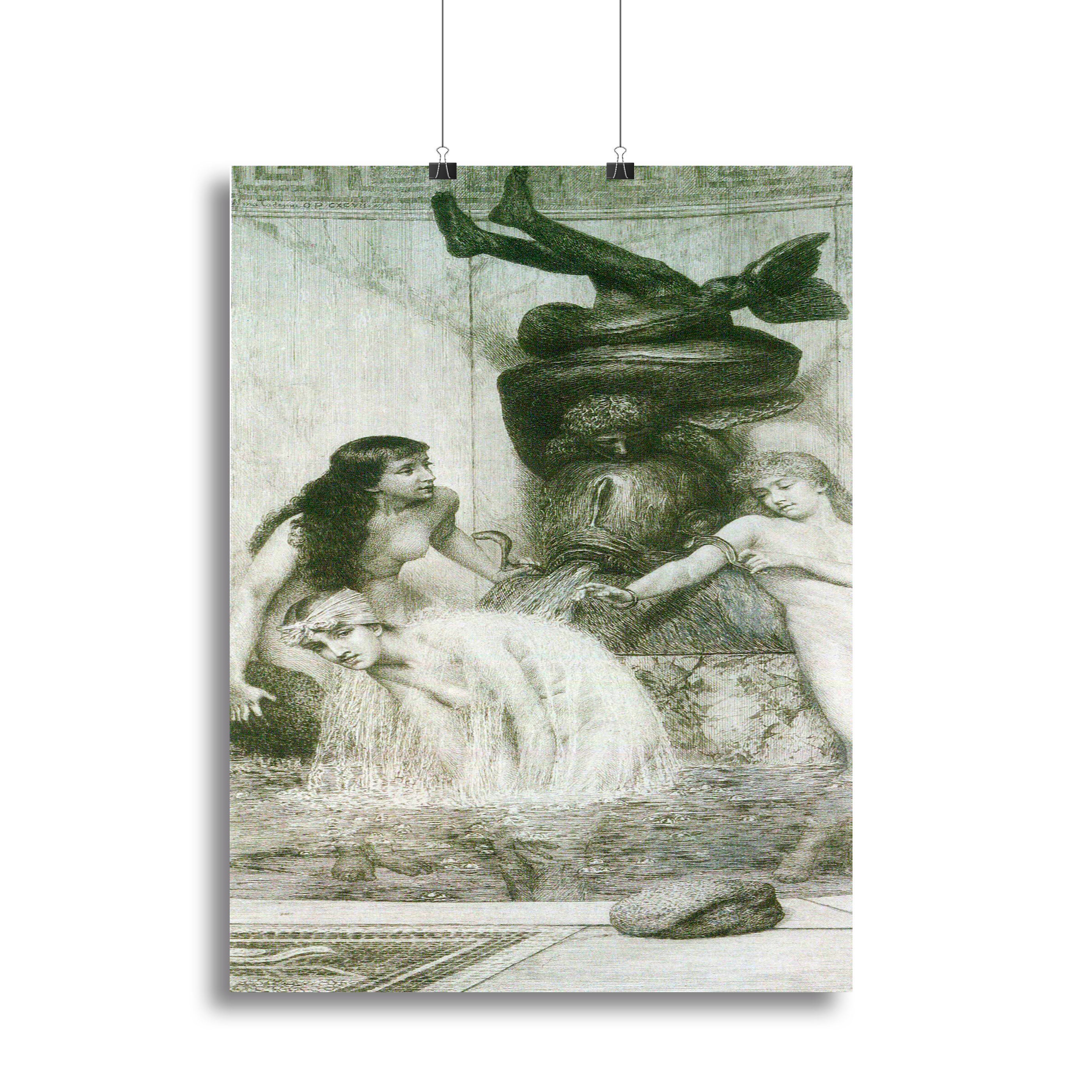 Canvas print of Strigilis and sponges by Alma Tadema, showcasing intricate details and vibrant colors.