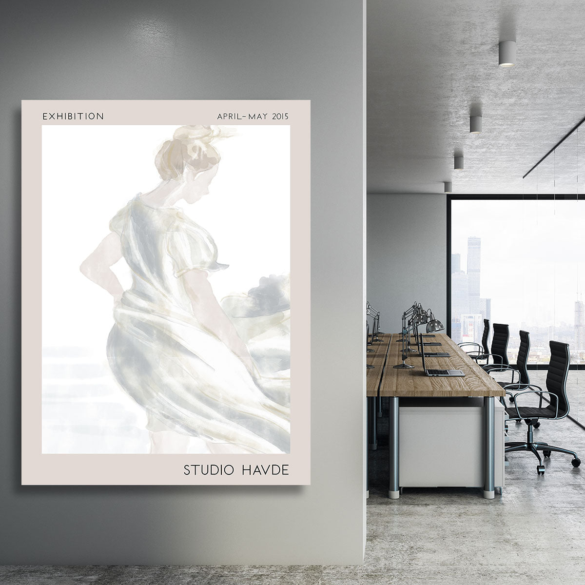 A vibrant collection of Studio Havde canvas prints and posters showcasing modern art, nature themes, and vintage designs.