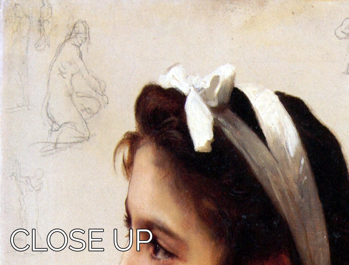 Three-panel canvas art featuring Bouguereau's Study Of A Woman, showcasing elegant and classic design.