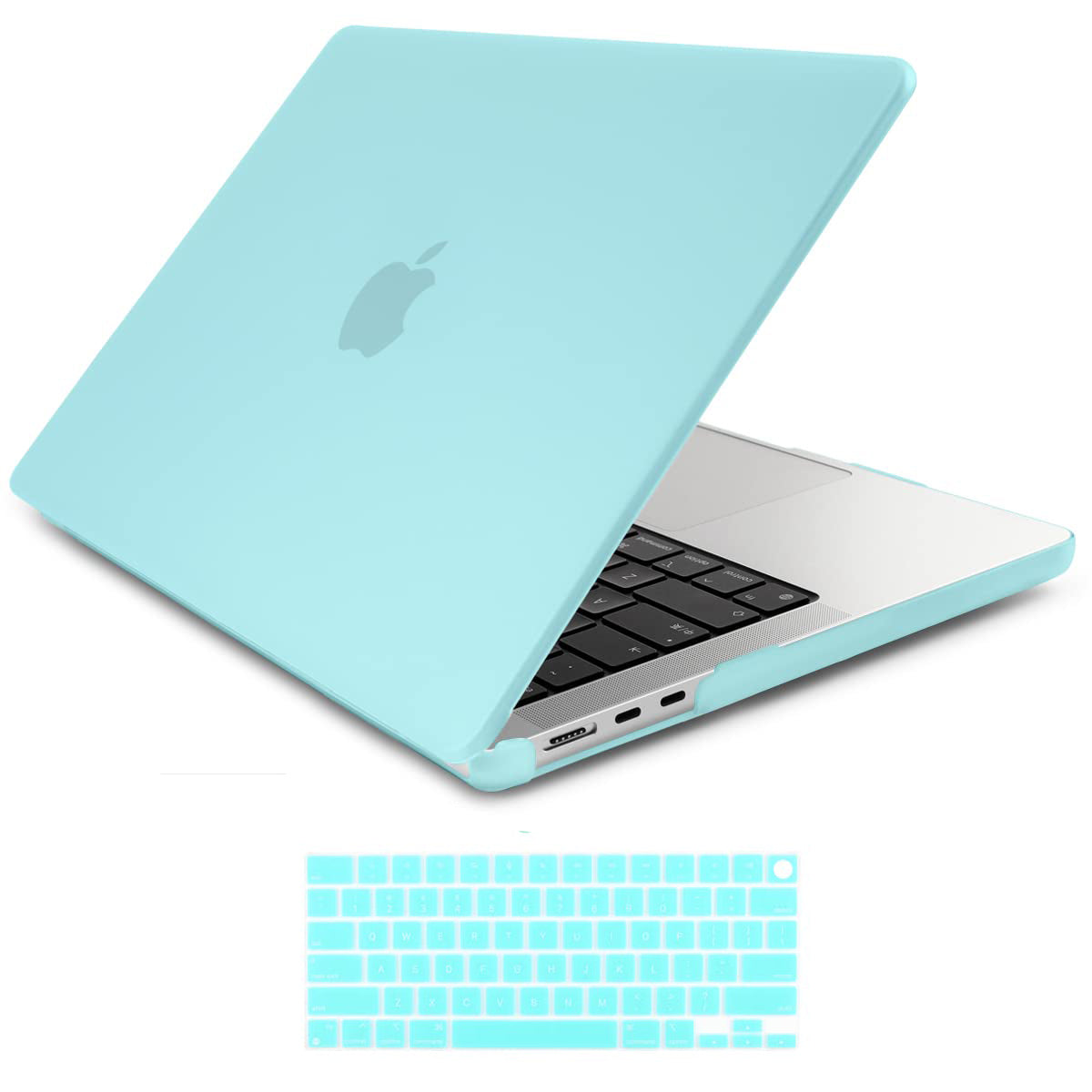 Frosted hard shell case for 2023 MacBook Air 13 inch M2 Model A2681, showcasing its sleek design and protective features.
