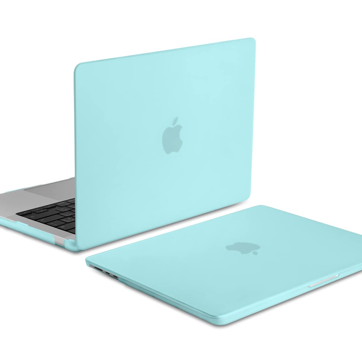 Frosted hard shell case for 2023 MacBook Air 13 inch M2 Model A2681, showcasing its sleek design and protective features.