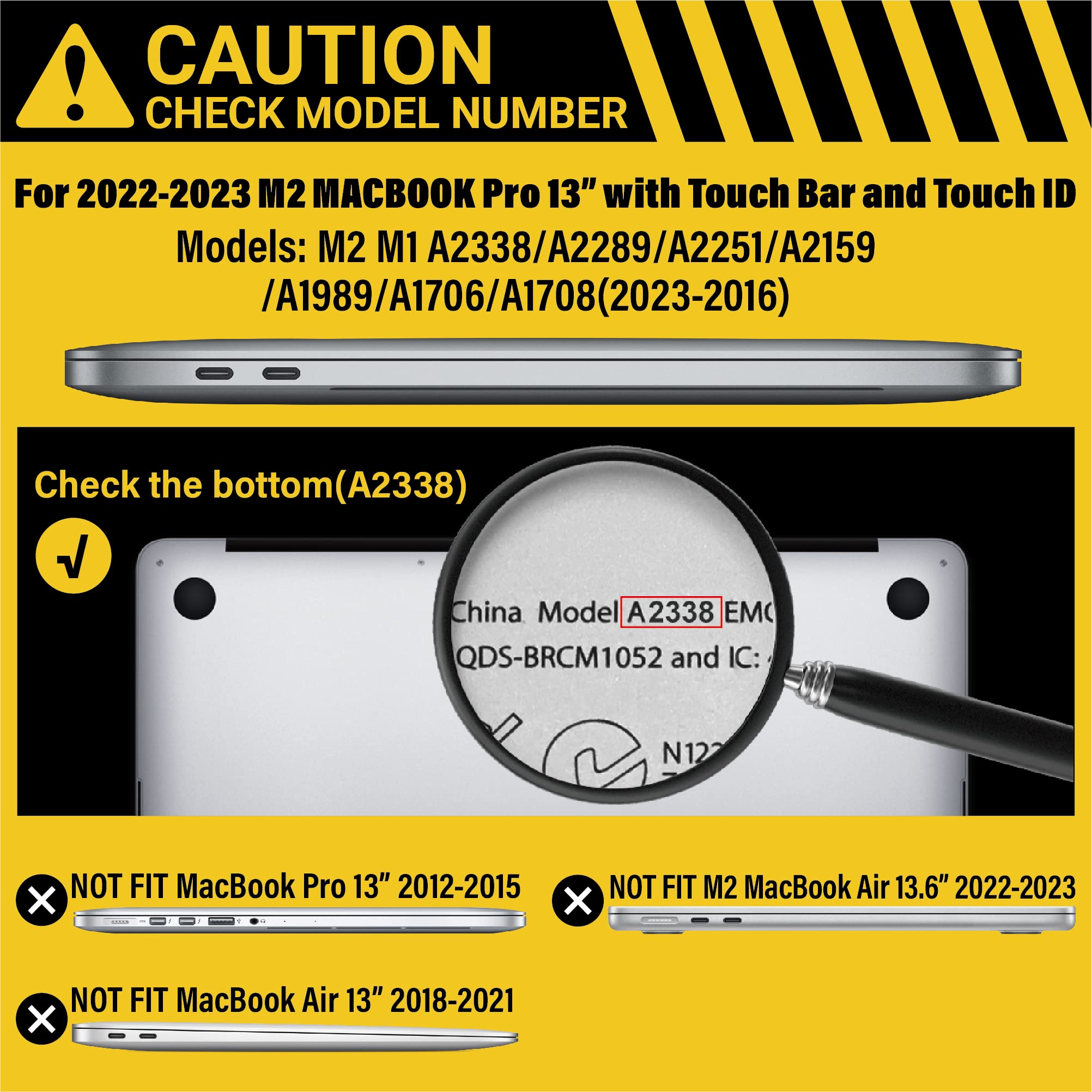 Grey hard shell case for MacBook Pro 13 Inch M1 M2 models, featuring a sleek design and durable protection.