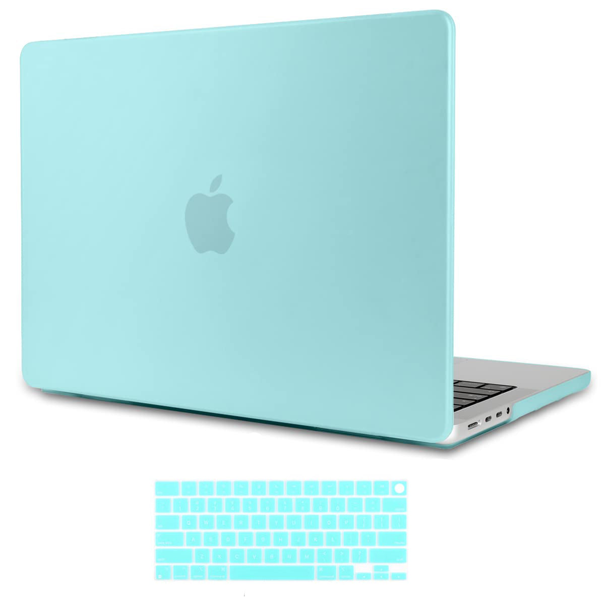 Frosted hard shell case for MacBook Pro 16 inch, designed for 2023, 2022, and 2021 models, featuring a sleek design and keyboard skin.