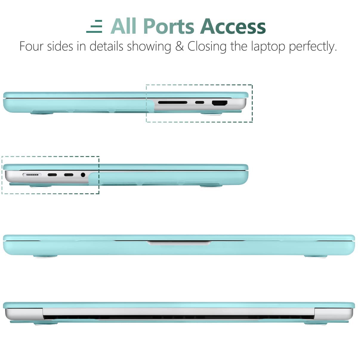 Frosted hard shell case for MacBook Pro 16 inch, designed for 2023, 2022, and 2021 models, featuring a sleek design and keyboard skin.