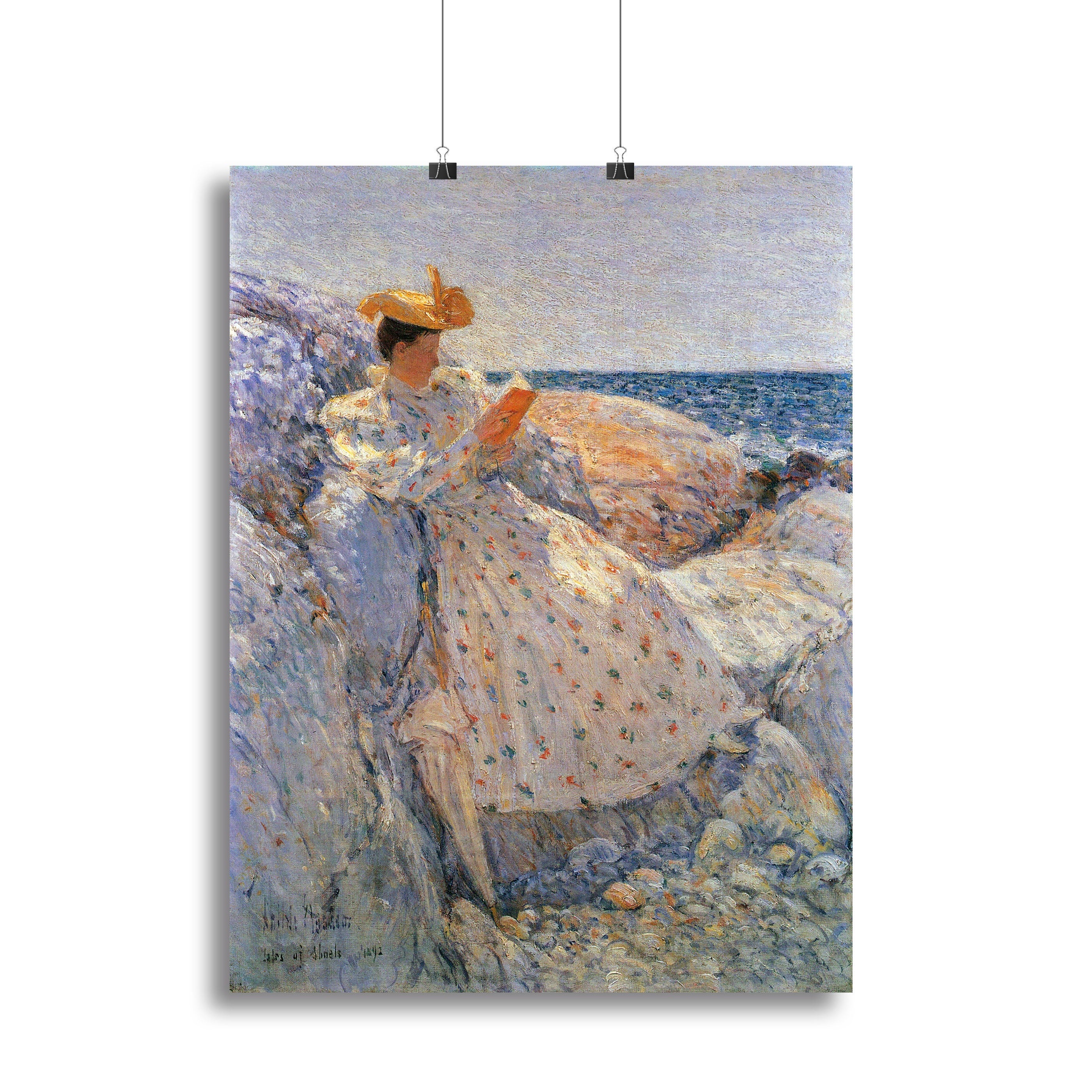 Canvas print of Summer Sunlight by Hassam, showcasing vibrant colors and intricate details, perfect for home decor.