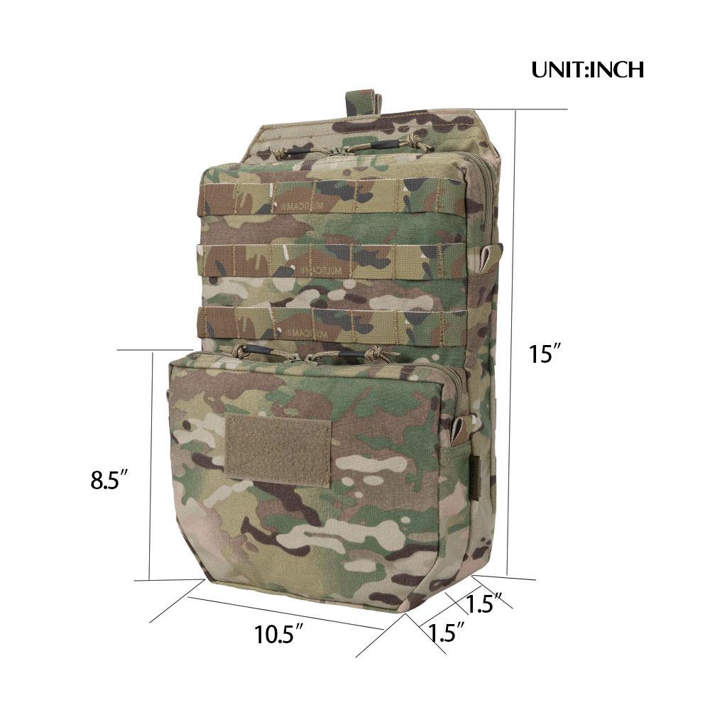 Tactical Hydration Pack designed for hunting with a 3L water bladder, featuring durable CORDURA material and available in multiple colors.