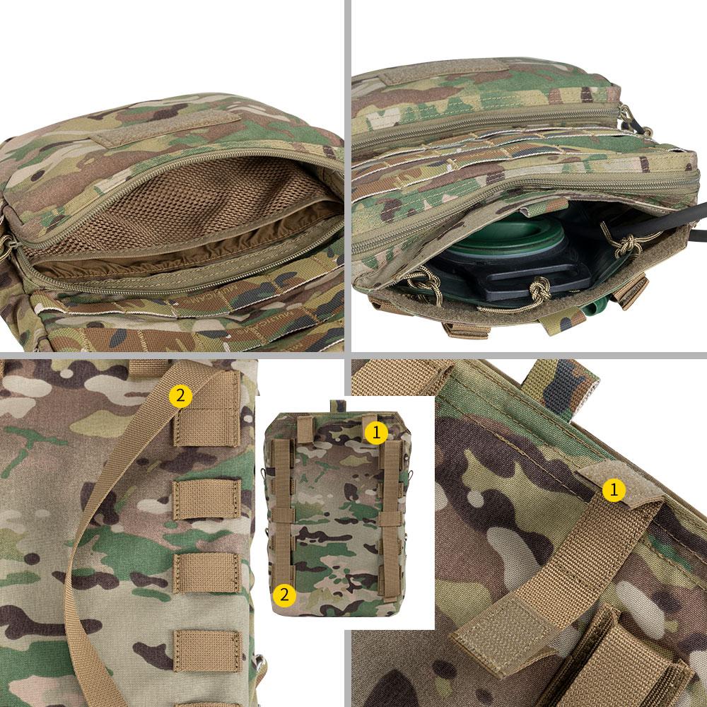 Tactical Hydration Pack designed for hunting with a 3L water bladder, featuring durable CORDURA material and available in multiple colors.