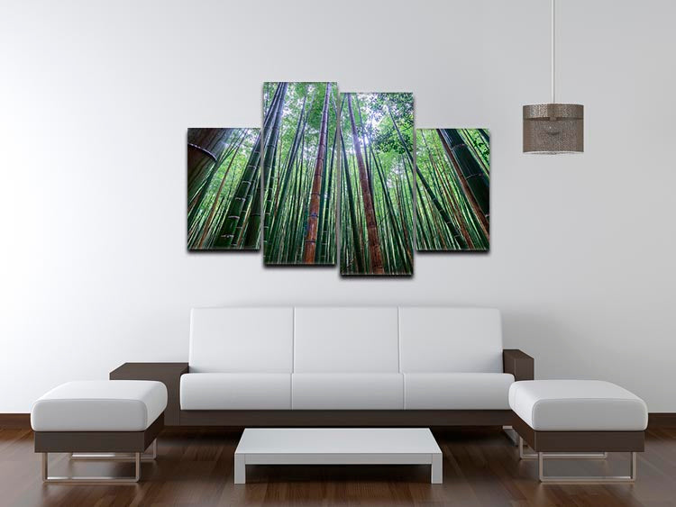 Tall 4 Split Panel Canvas artwork featuring four equal sections, creating a cohesive and dynamic visual effect.