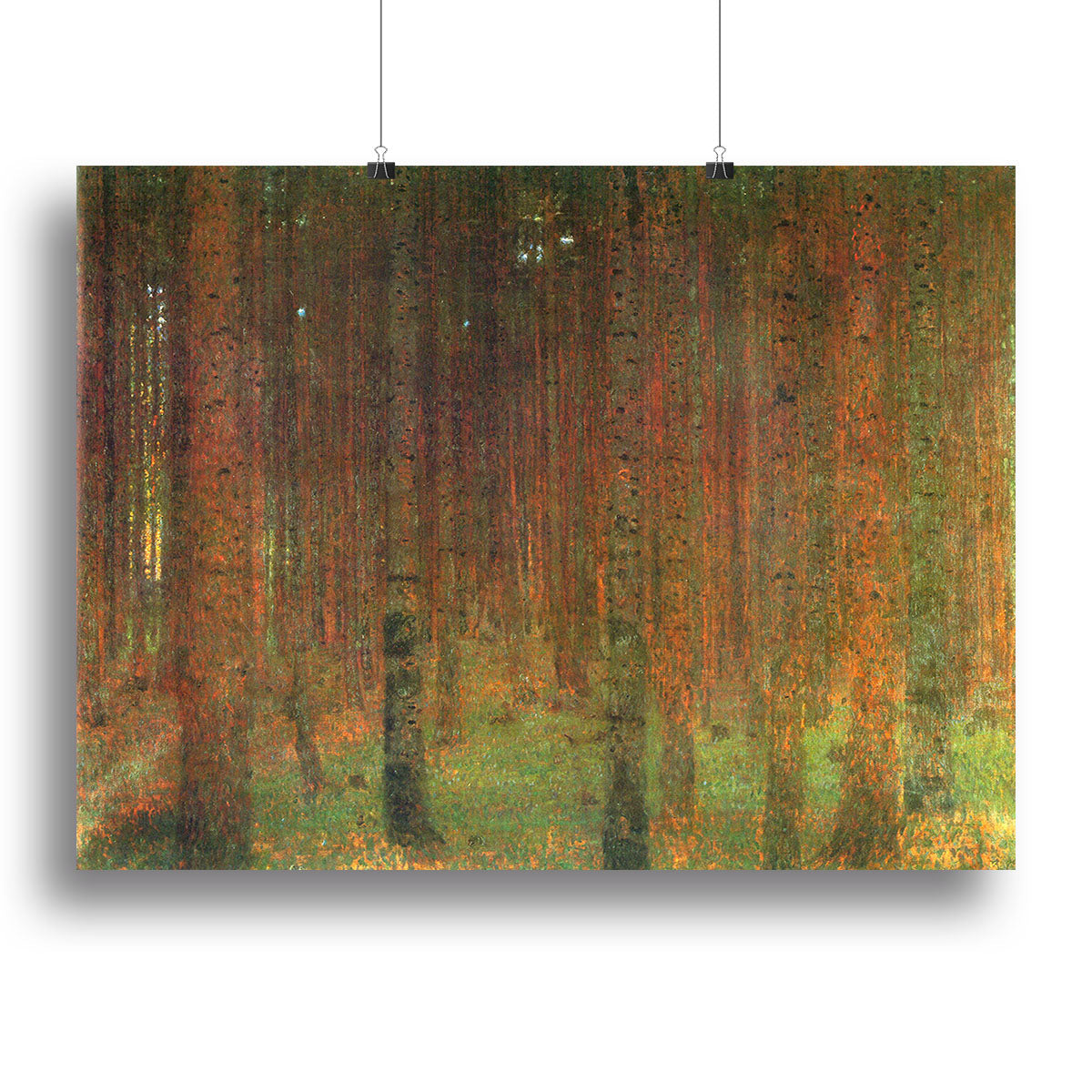 Tannenwald II by Klimt canvas print showcasing vibrant colors and intricate details, perfect for modern decor.
