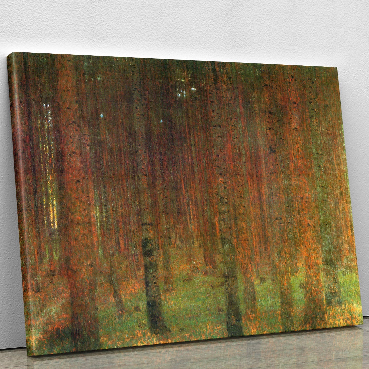 Tannenwald II by Klimt canvas print showcasing vibrant colors and intricate details, perfect for modern decor.