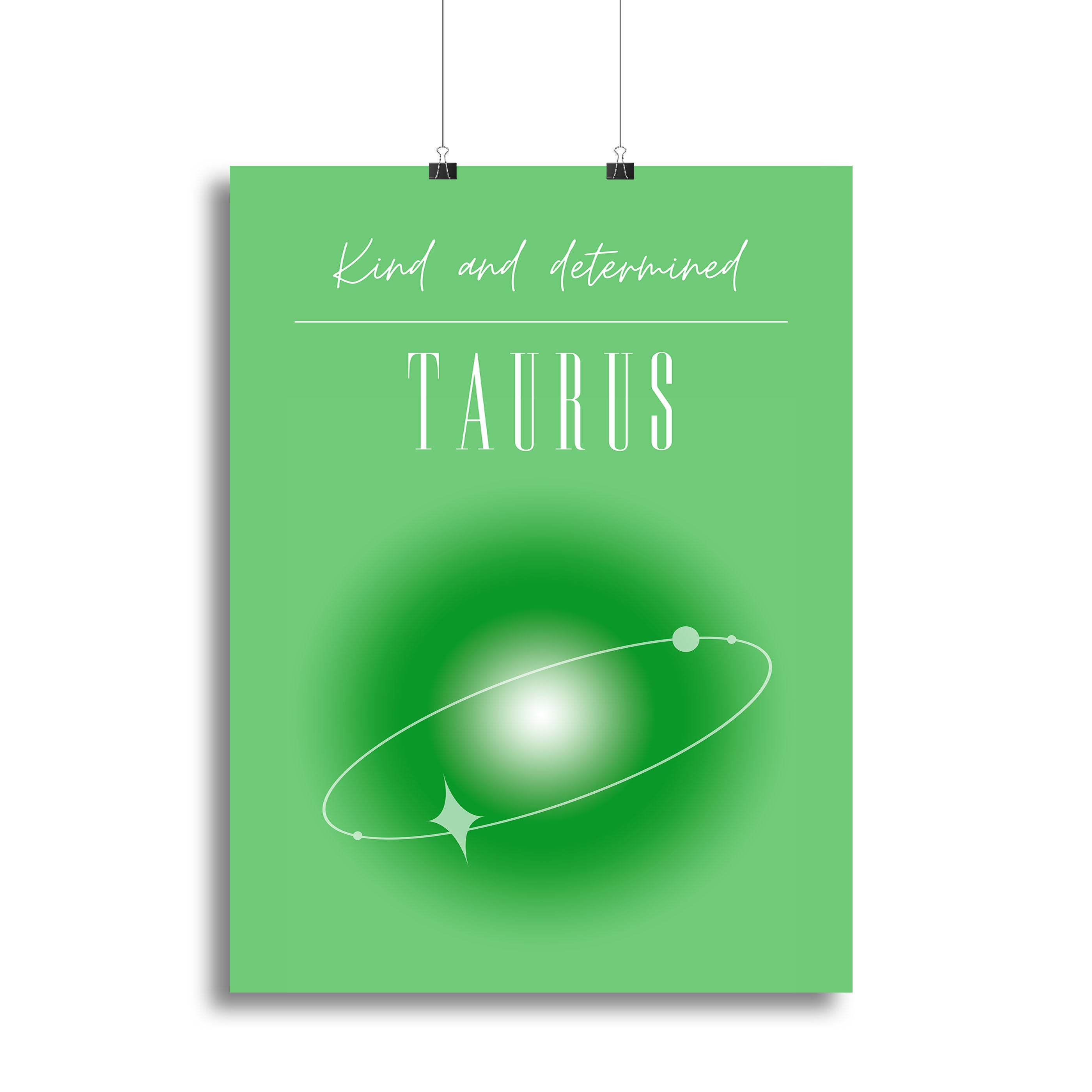 Taurus Zodiac Strength Poster Canvas Print featuring elegant design and vibrant colors, perfect for home decor.