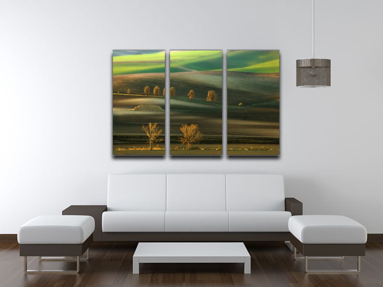 A stunning Ten 3 Split Panel Canvas Print featuring three cohesive canvases with modern art design, perfect for enhancing any living space.