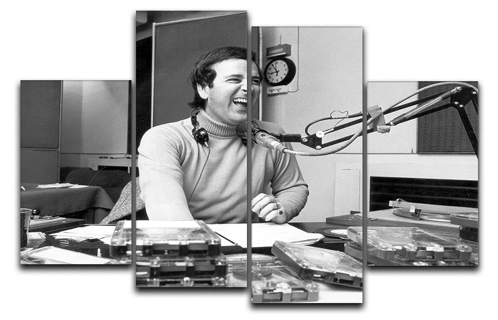 Terry Wogan 4 Split Panel Canvas artwork featuring four equal sections creating a cohesive design.