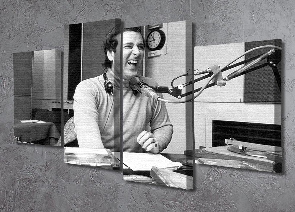 Terry Wogan 4 Split Panel Canvas artwork featuring four equal sections creating a cohesive design.