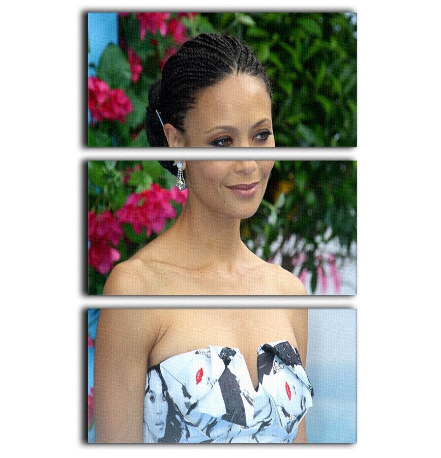 Thandie Newton 3 Split Panel Canvas Print showcasing vibrant colors and elegant design, perfect for home decor.