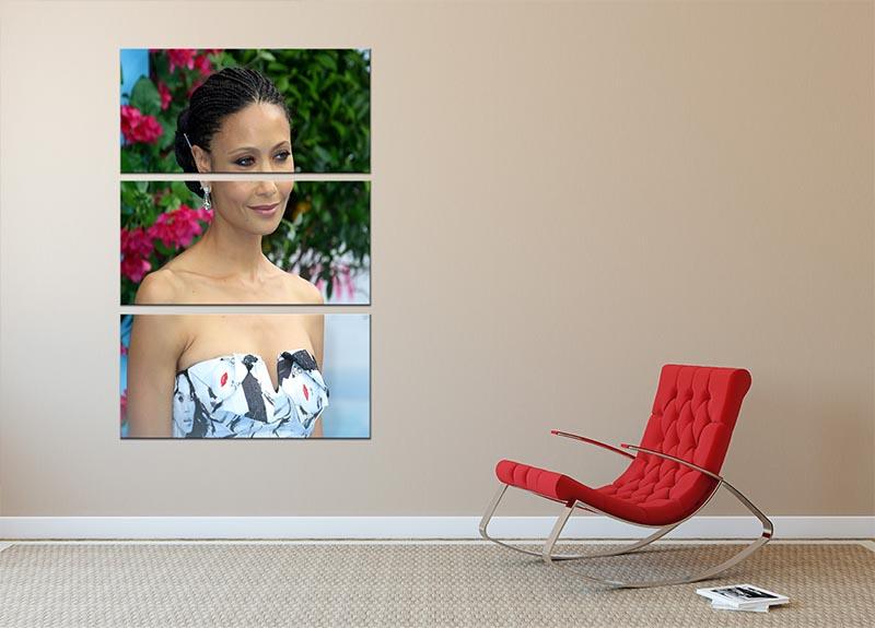 Thandie Newton 3 Split Panel Canvas Print showcasing vibrant colors and elegant design, perfect for home decor.