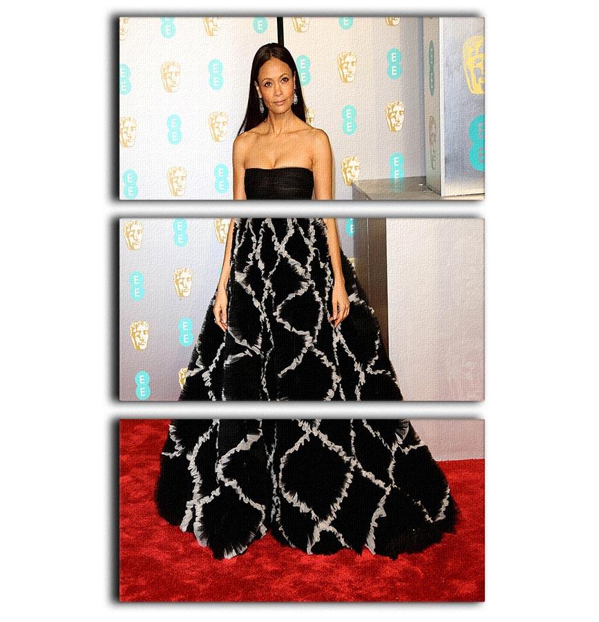 Thandie Newton at the BAFTAs captured in a stunning 3-panel canvas print, showcasing elegance and sophistication.