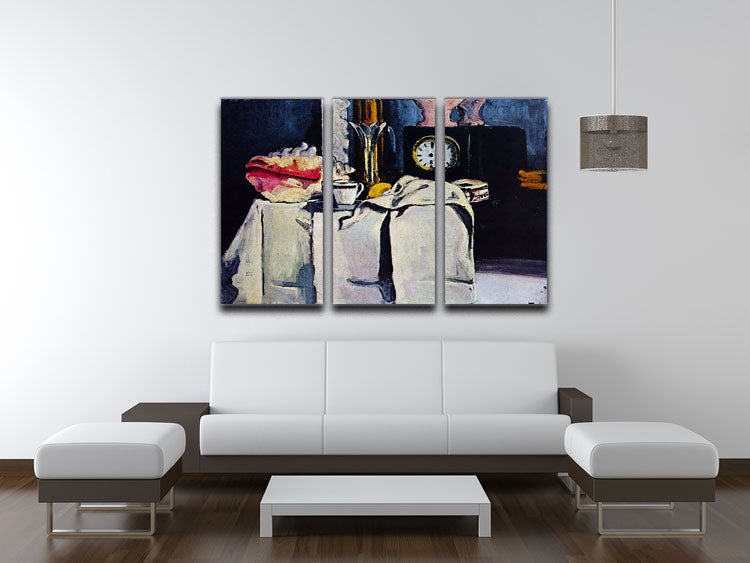 The Black Marmour by Cezanne 3-panel canvas print showcasing elegant abstract art in a sophisticated arrangement.