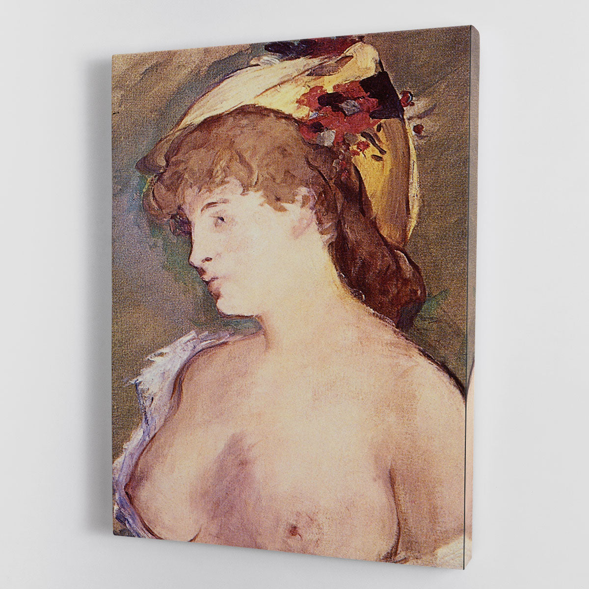Canvas print of 'The Blond Nude' by Manet, showcasing a nude woman with blonde hair in an elegant pose, perfect for home decor.