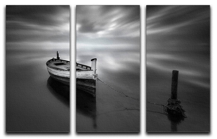 The Boat II 3 Split Panel Canvas Print showcasing vibrant colors and intricate details, perfect for home decor.