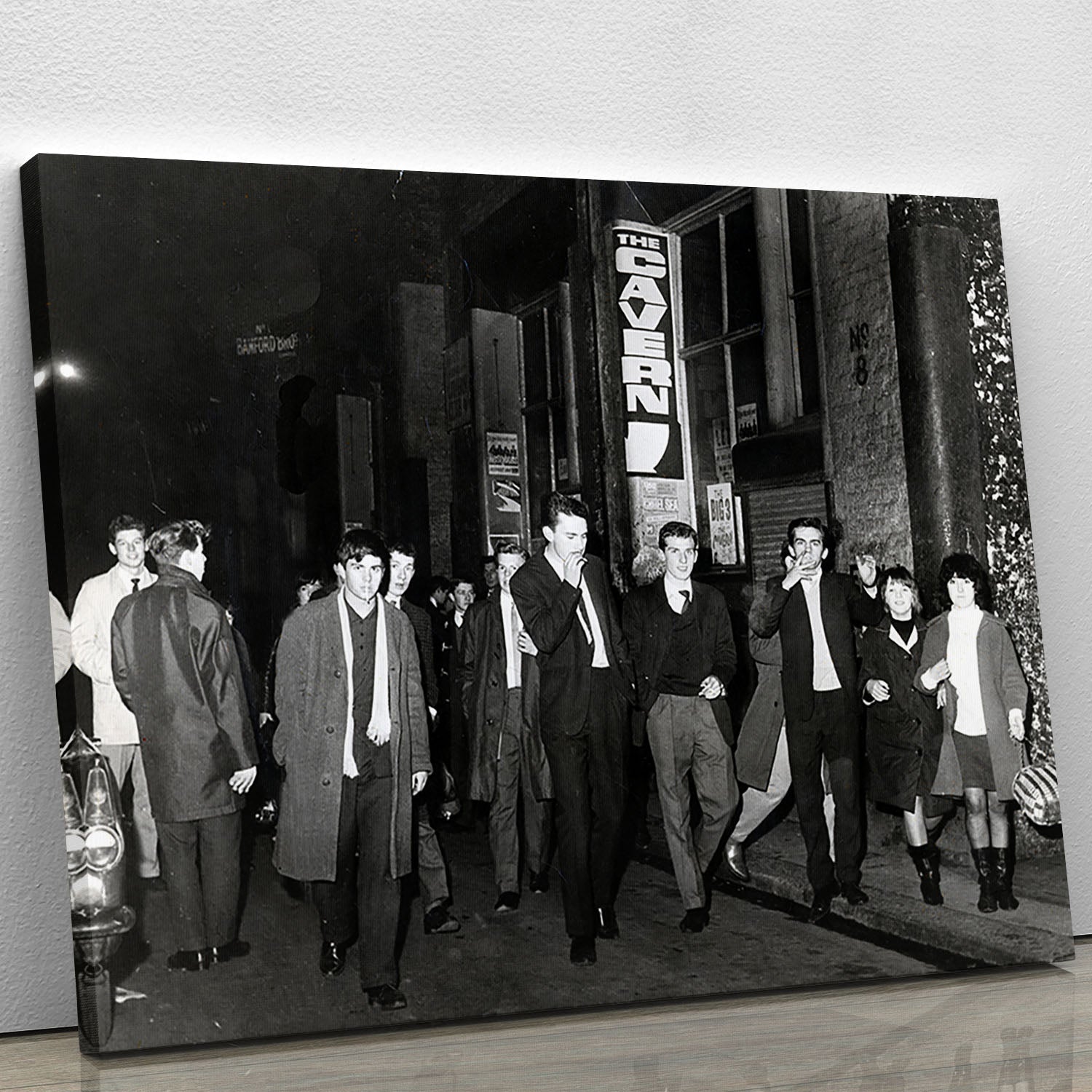 Canvas print or poster of The Cavern Club Liverpool 1964, showcasing vibrant colors and iconic design.