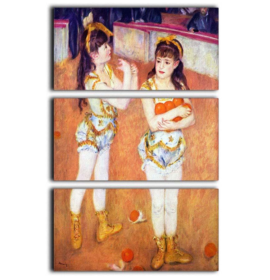 The Circus Fernando by Renoir 3 Split Panel Canvas Print showcasing vibrant colors and intricate details, perfect for home decor.
