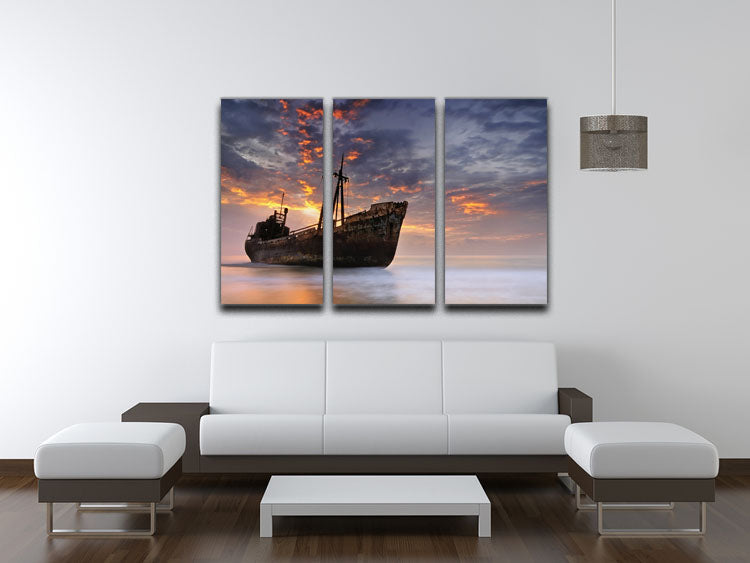 The Dark Traveler II 3-panel canvas print featuring a captivating design that enhances any room decor.