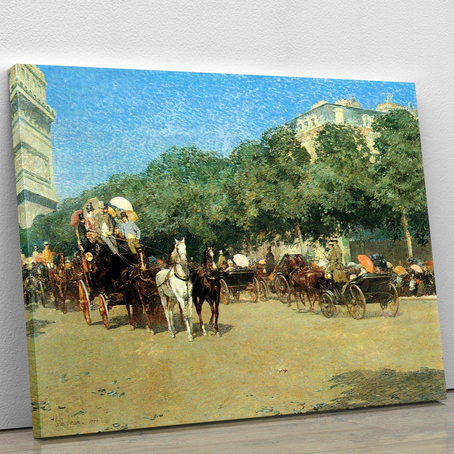 The Day of the Grand Prize 1 canvas print by Hassam, showcasing vibrant colors and intricate details, perfect for enhancing any decor.