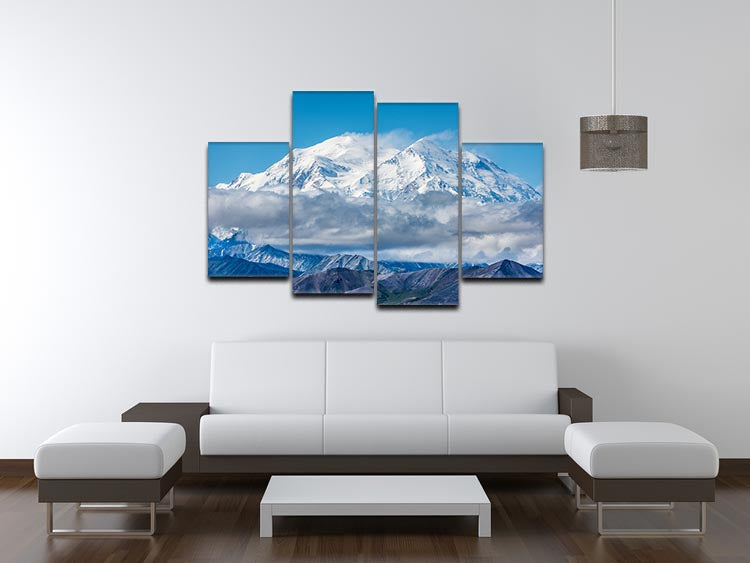 The Departing Storm 4 Split Panel Canvas artwork featuring a dynamic landscape divided into four sections, showcasing vibrant colors and intricate details.