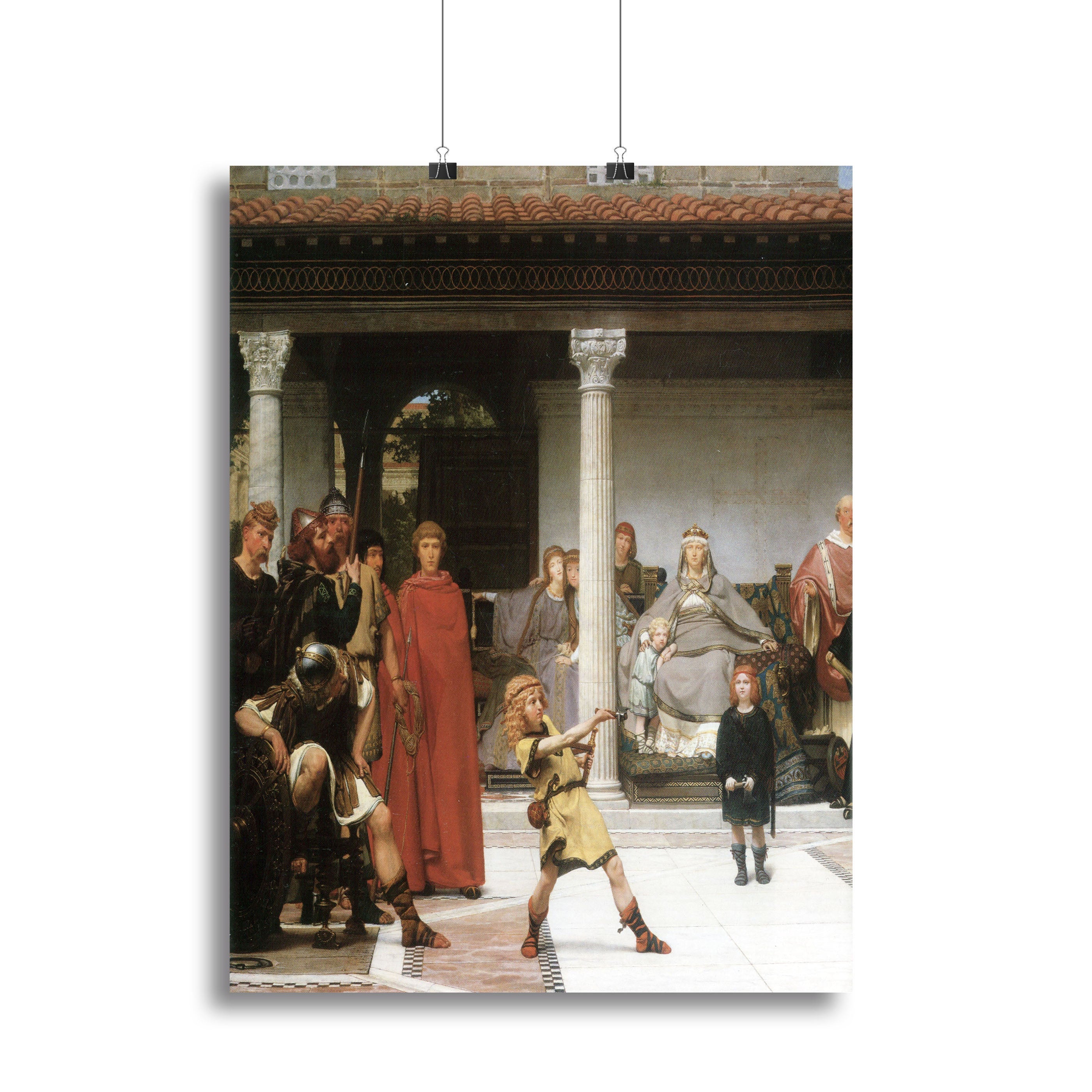 Canvas print of Clovis detail by Alma Tadema, showcasing intricate details and vibrant colors, perfect for home decor.