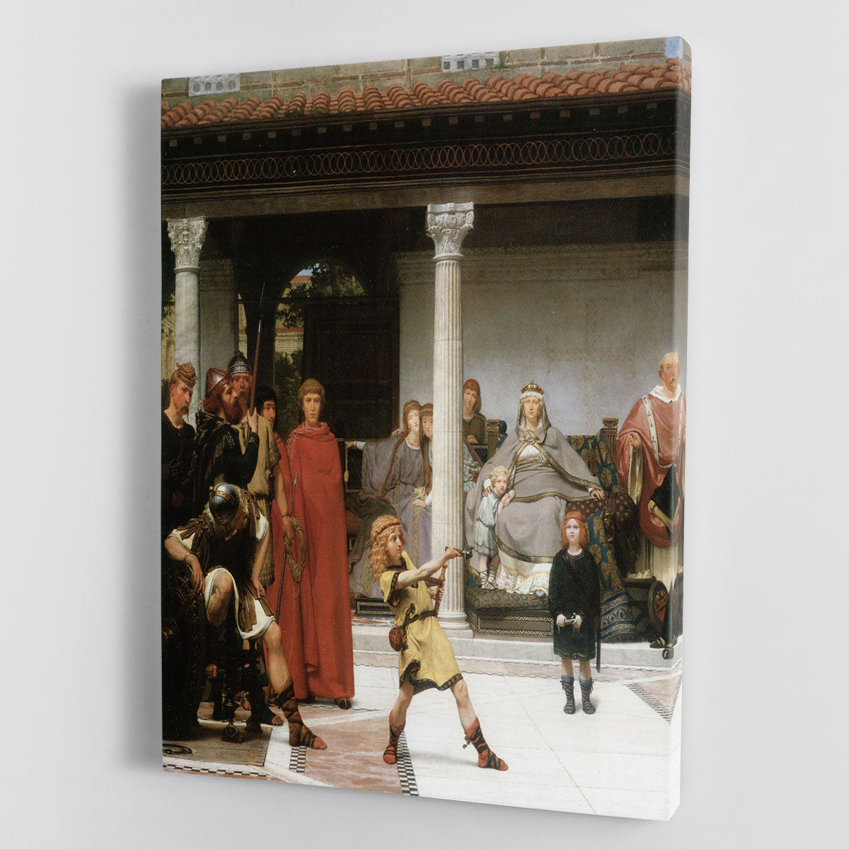 Canvas print of Clovis detail by Alma Tadema, showcasing intricate details and vibrant colors, perfect for home decor.
