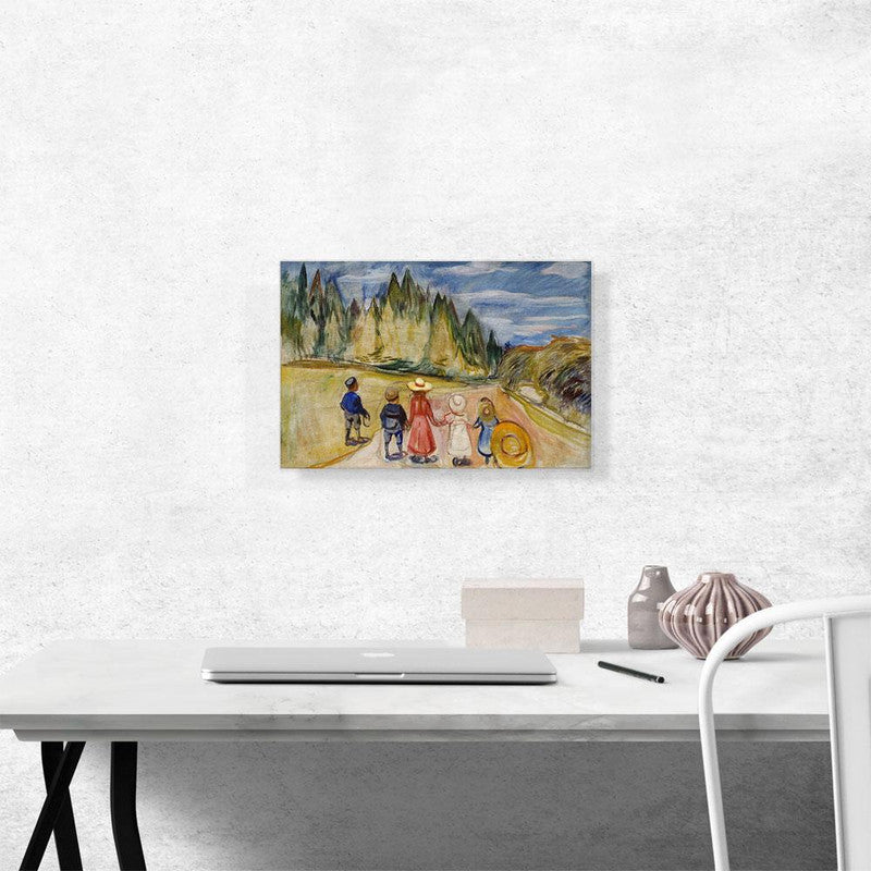 A beautiful canvas print of The Fairytale Forest 1902, featuring vibrant colors and intricate details that enhance any decor.
