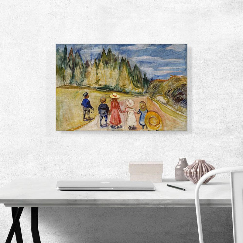 A beautiful canvas print of The Fairytale Forest 1902, featuring vibrant colors and intricate details that enhance any decor.