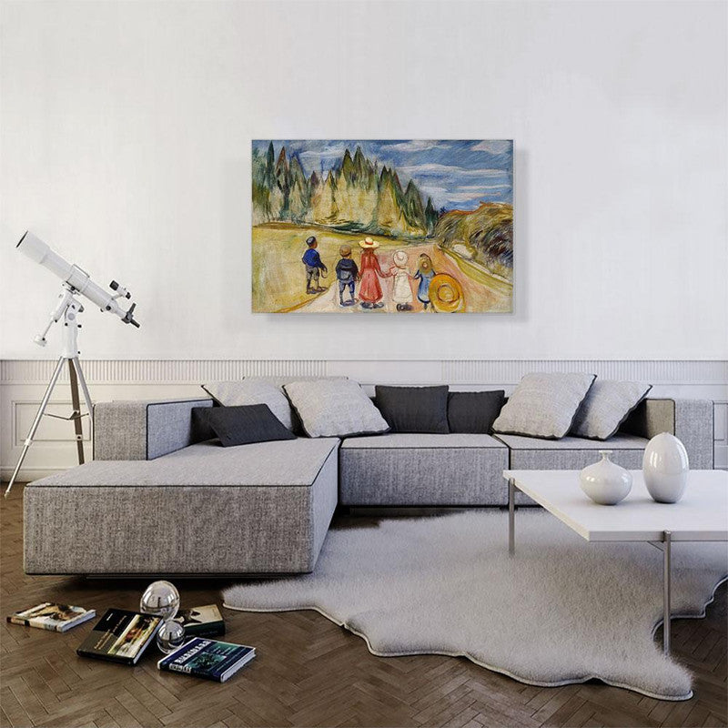 A beautiful canvas print of The Fairytale Forest 1902, featuring vibrant colors and intricate details that enhance any decor.