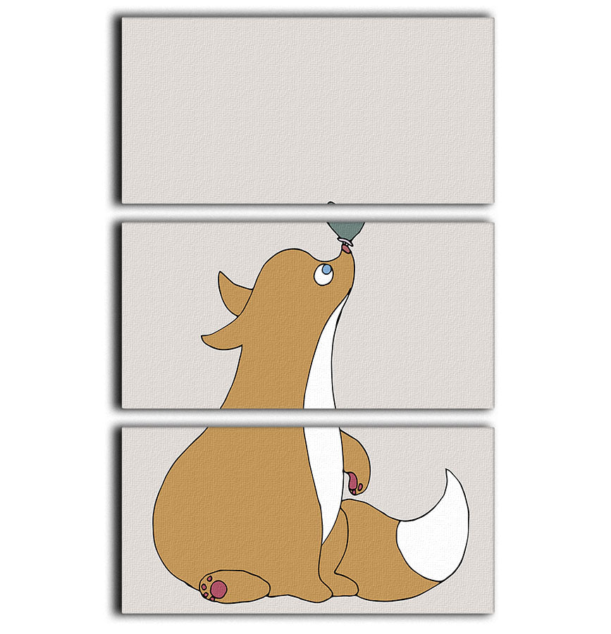 The Fox 3 Split Panel Canvas Print featuring a captivating design that enhances any room's decor.
